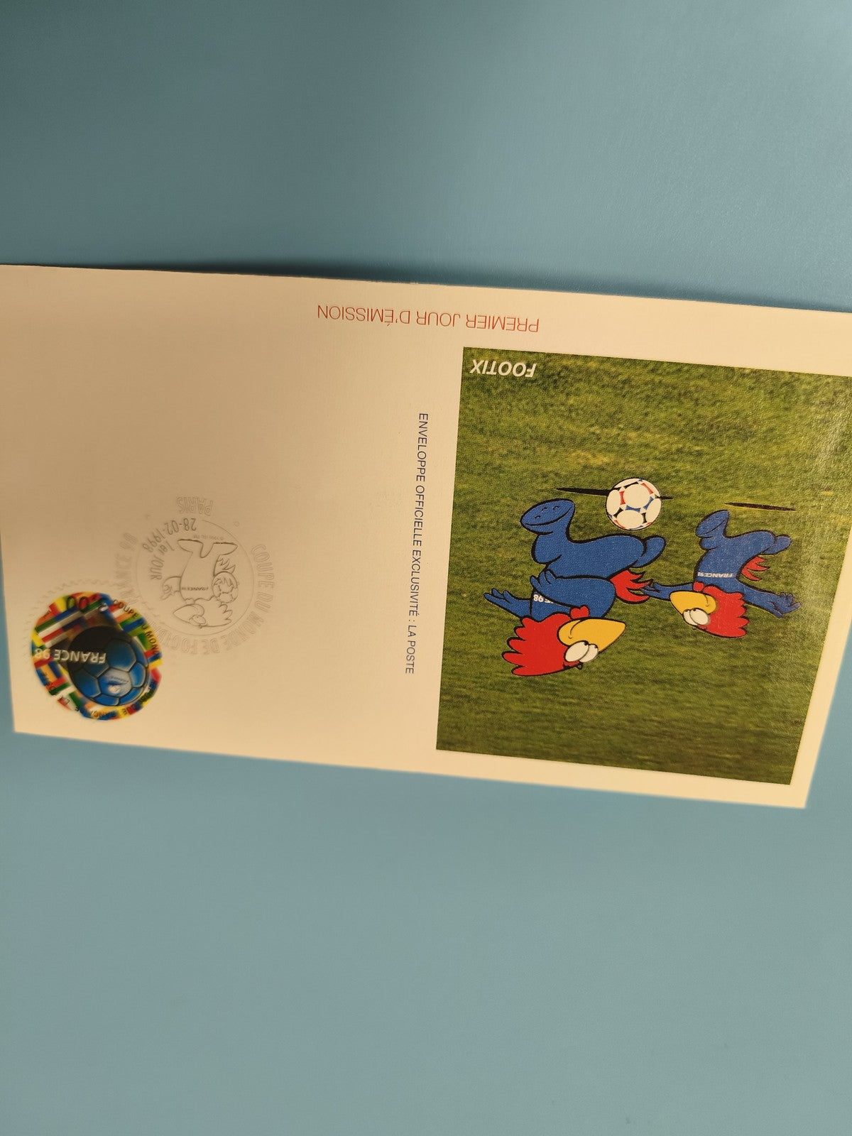 Enveloppe premier jour d?émission FDC Footix France 98 timbre football (Ref 11)