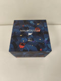 Boîte vide Mauboussin bleu motif étoilé pour bijou ou montre