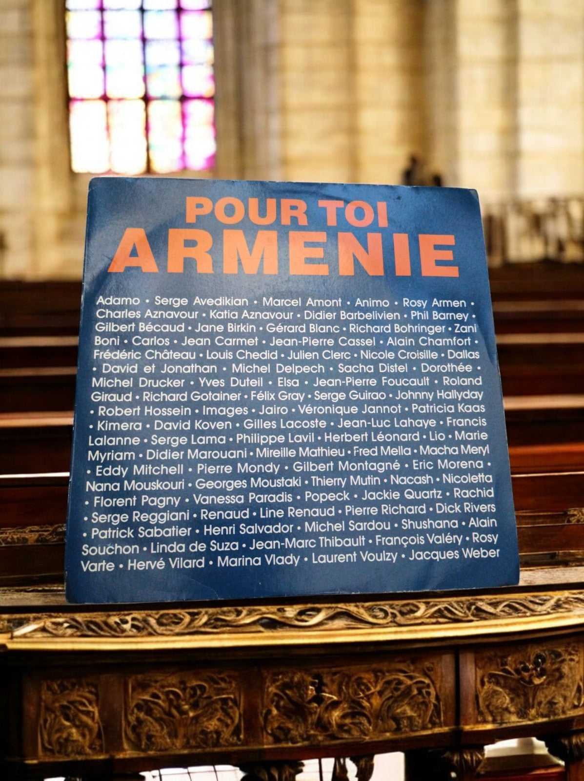 Vinyle 45 tours POUR TOI ARMENIE vintage pochette bleu artistes variété