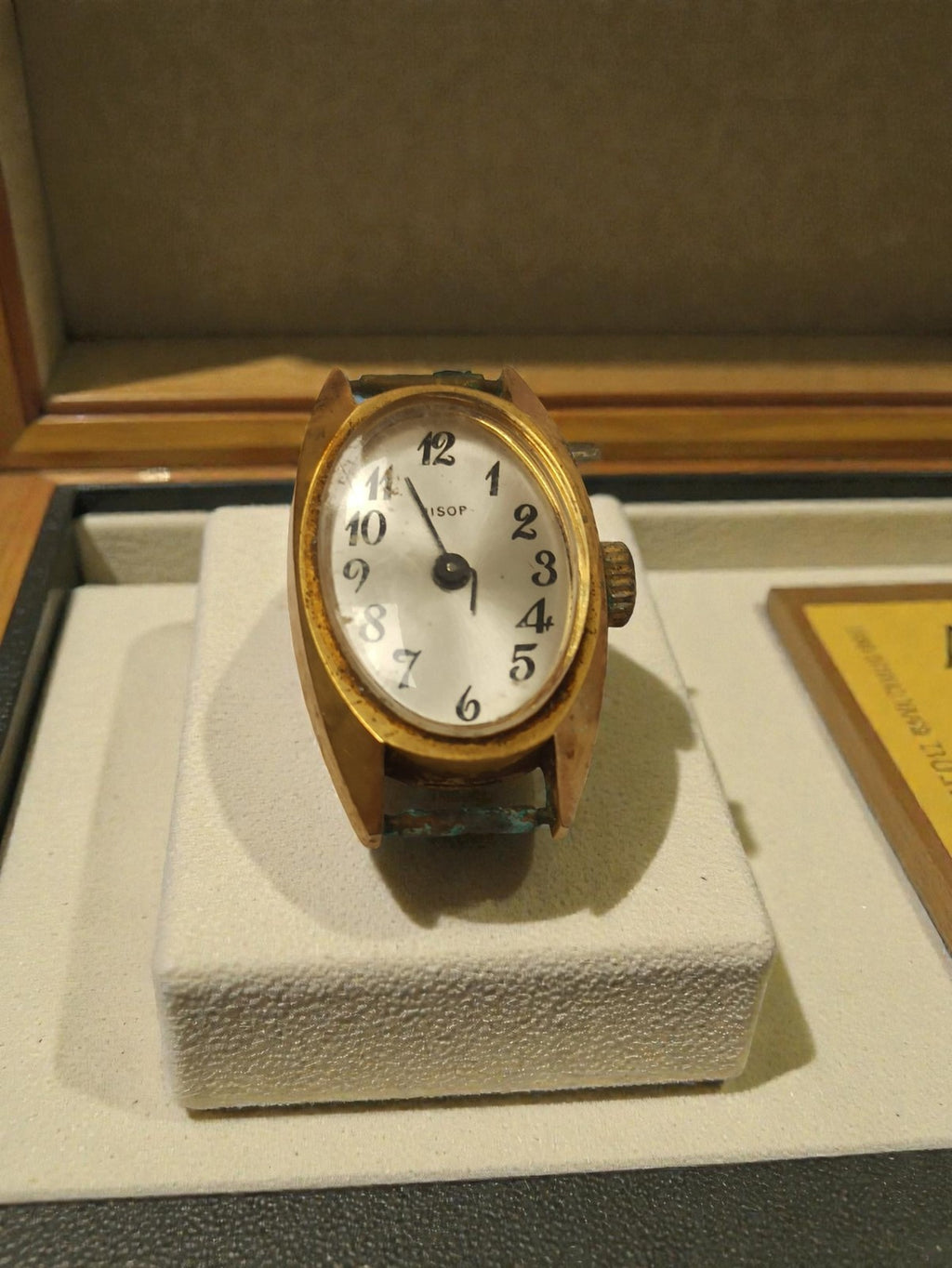 Montre femme mécanique LISOP vintage à restaurer, boîtier plaqué or rétro
