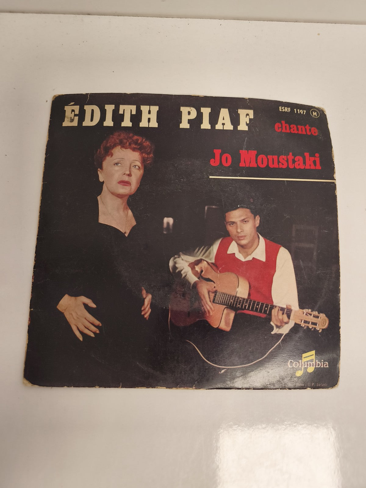 Vinyle 45 tours Édith Piaf chante Jo Moustaki Columbia ESRF 1197 pochette FR