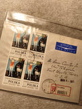 Lettre recommandée Pologne 1971 timbres Andrzej Wróblewski 2zł Polska Dz. Znaczk