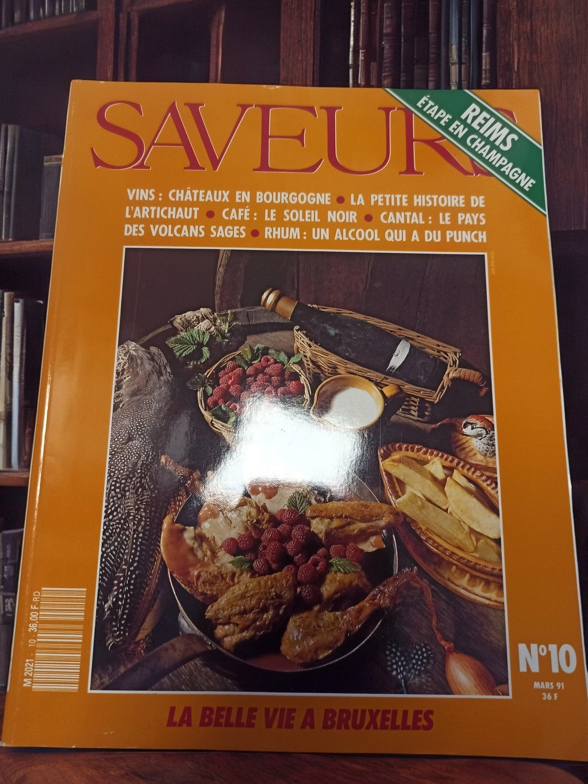 Magazine Saveurs n°10 mars 1991 ancien rétro cuisine gastronomie déco
