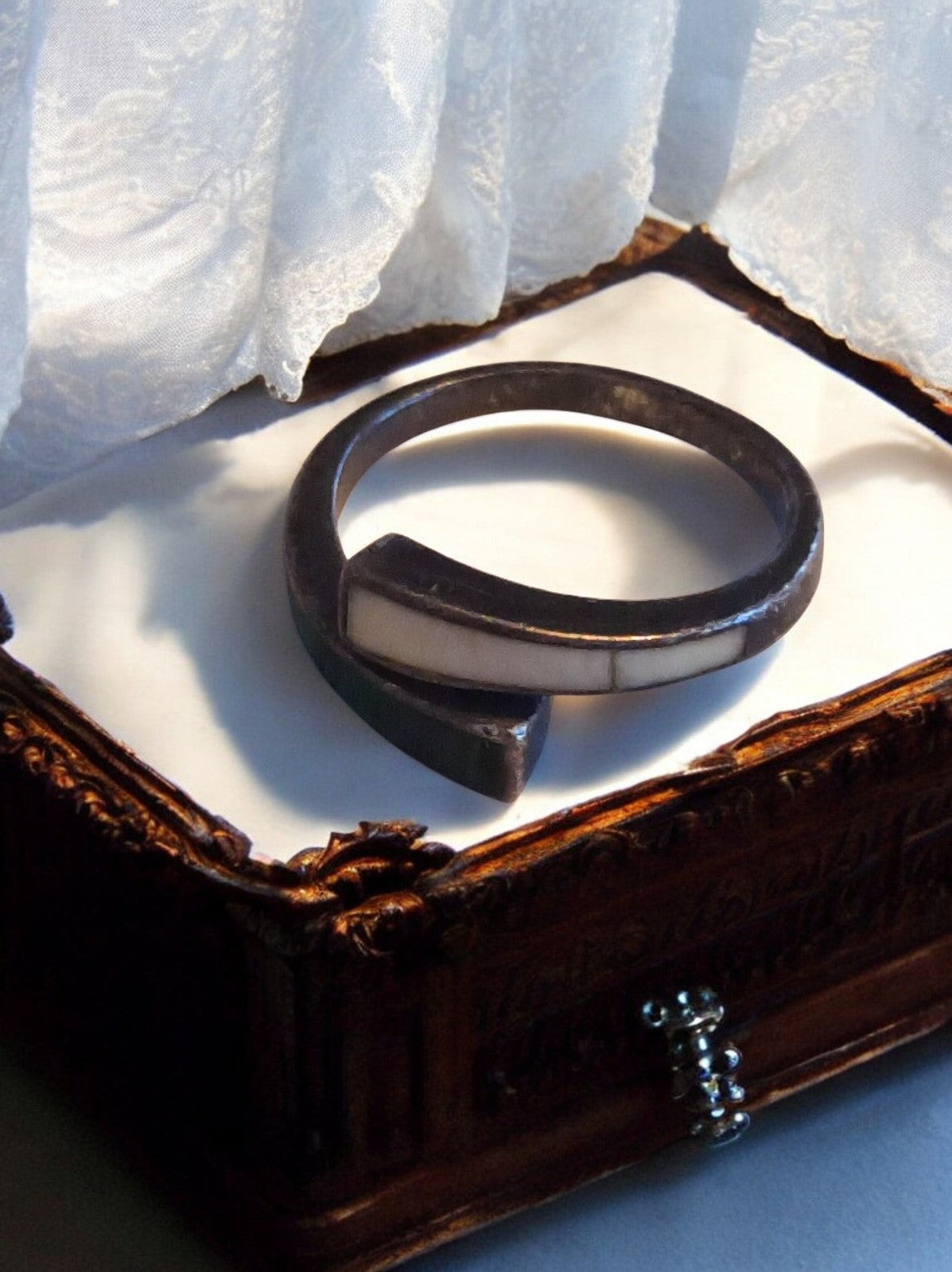 Bague vintage Art Déco taille 51, possible plaquage argent