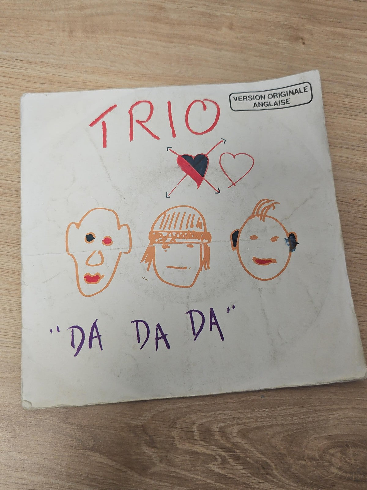 Vinyle ancien 45 tours Trio, disque rétro collection, musique vintage occasion