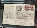Carte postale ancienne Italie 1925 timbres 30c ferrovia philatélie Porto