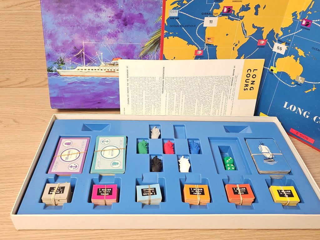 Jeu de société ancien LONG COURS rétro marine marchande MIRO vintage rare