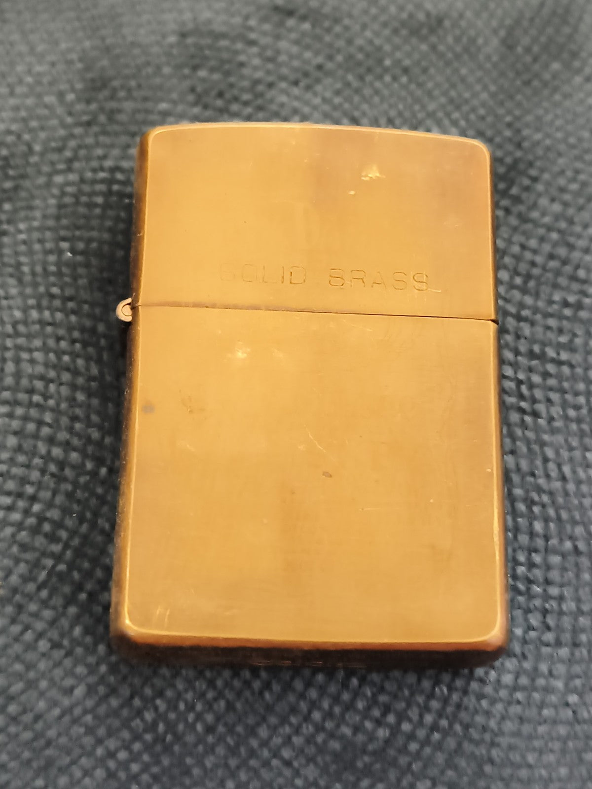 Briquet Zippo vintage solid brass laiton doré ancien USA, lighter, rétro