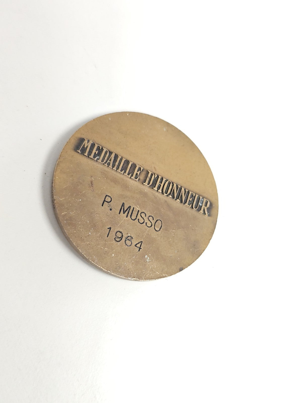 Old Medal of Honour signed Augis Lyon vintage collectible rare decoration
