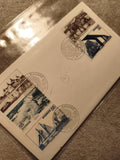 Lettre premier jour Suède 1985 timbres 55 Sverige Kalmar philatélie (Ref 13)