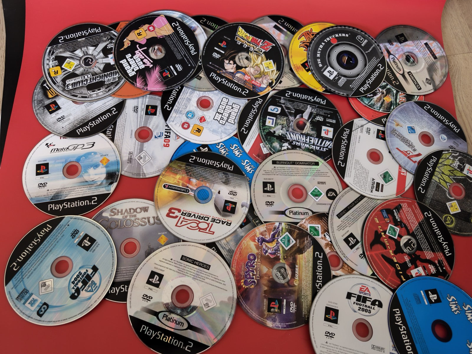 Lot de jeux PS2 Playstation à tester CD avec rayures vendu en l'état occasion