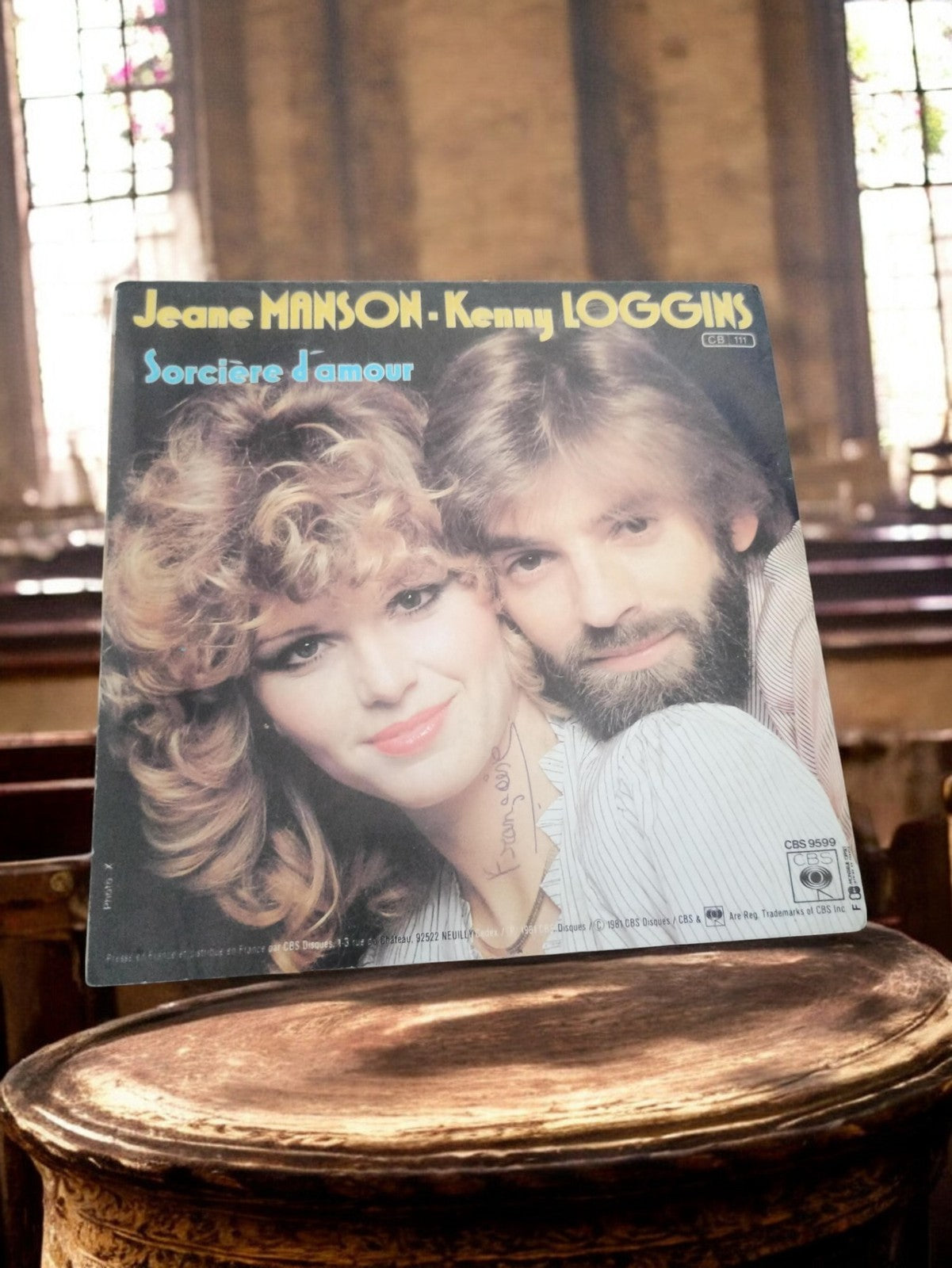 Vinyle 45T Jeane Manson Kenny Loggins Sorcière d’amour CBS vintage années 80
