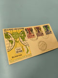 Ancienne enveloppe FDC Vietnam 1966 timbres "Aide du monde libre", premier jour