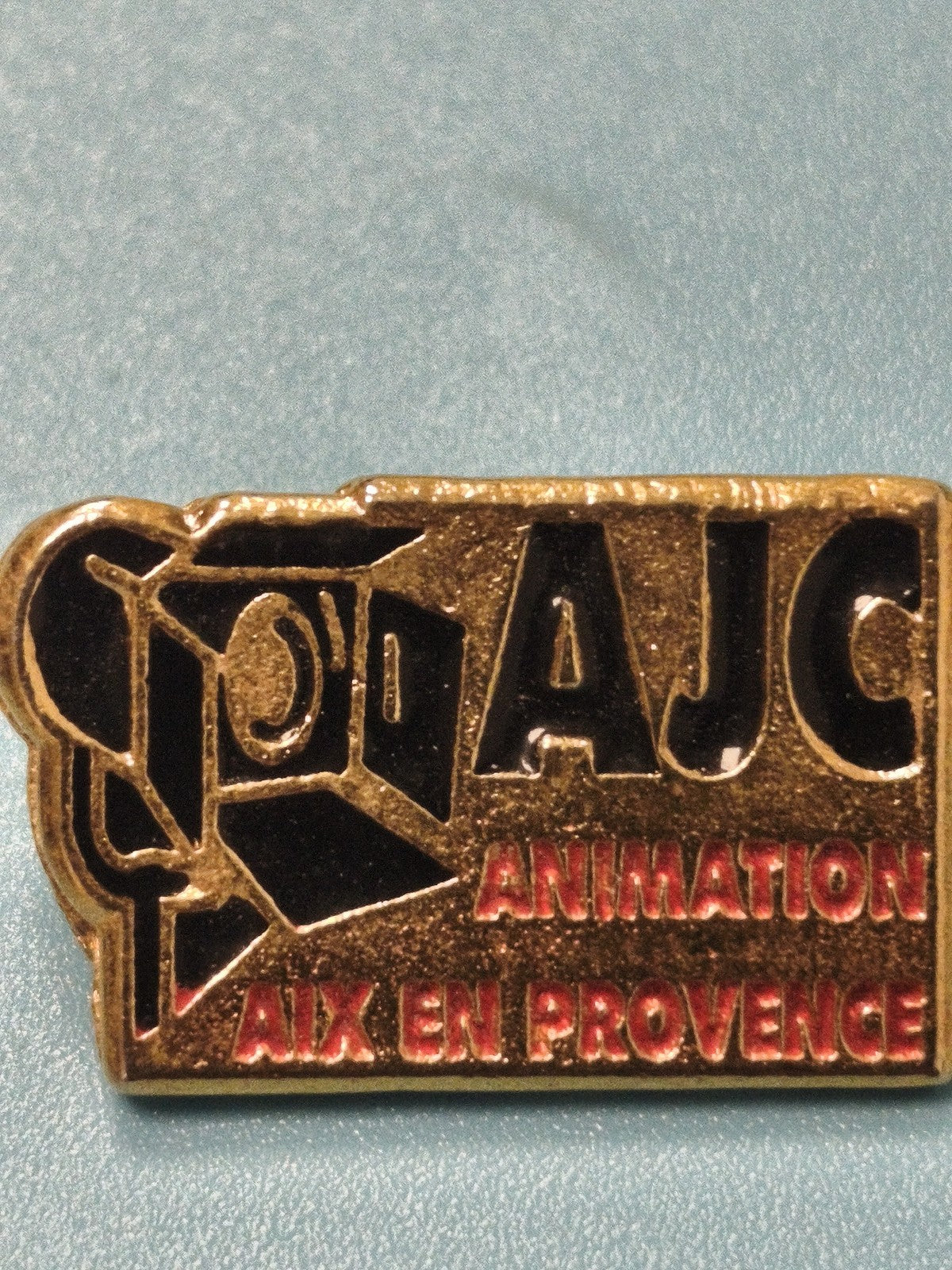 Vintage pin's AJC Animation Aix en Provence, émaillé, collection rétro