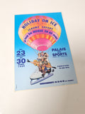 Vintage grand autocollant publicitaire Holiday on Ice ancien rétro collection