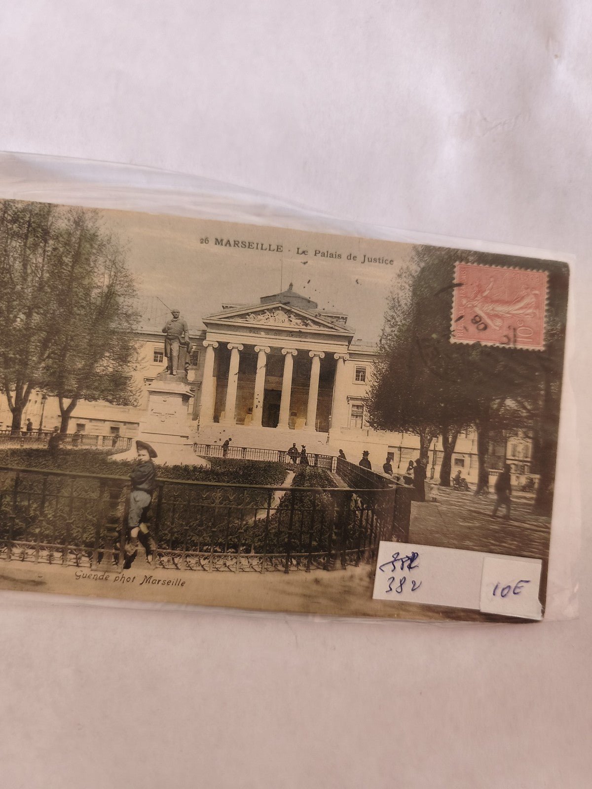 Carte postale vintage ancienne Marseille, collection rétro France, objet d'époqu