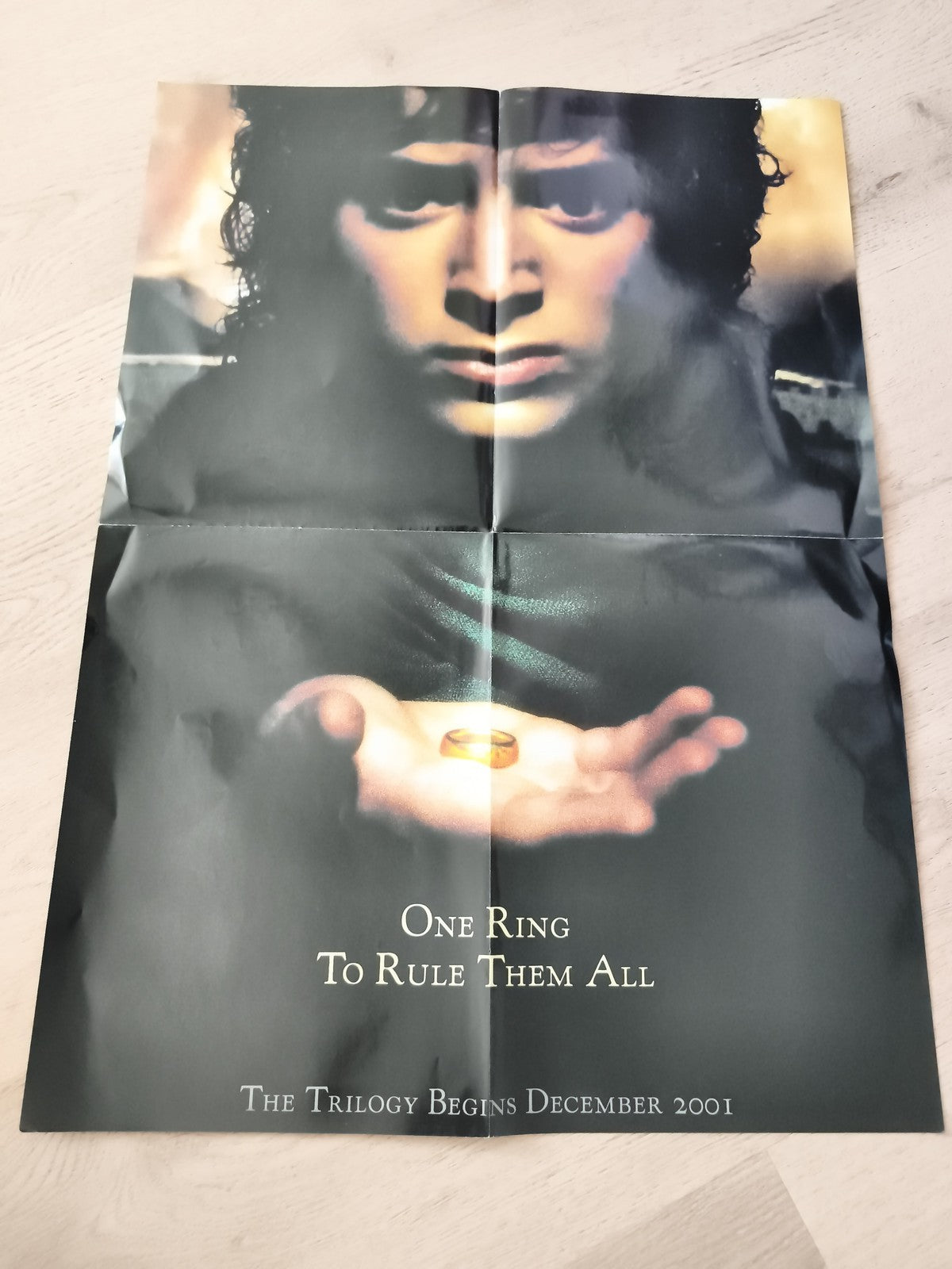 Poster Le Seigneur des Anneaux 2001 One Ring cinéma film trilogie
