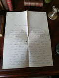 Lettre manuscrite ancienne 1954 post-WW2 à sa mère vintage collection papier