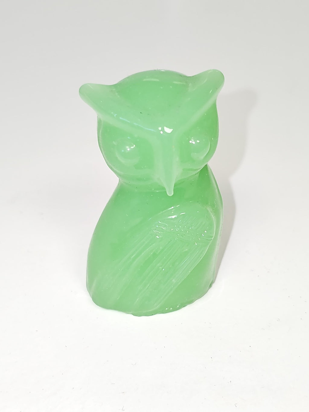 Vintage petite sculpture hibou ancien en pierre naturelle déco collection rétro