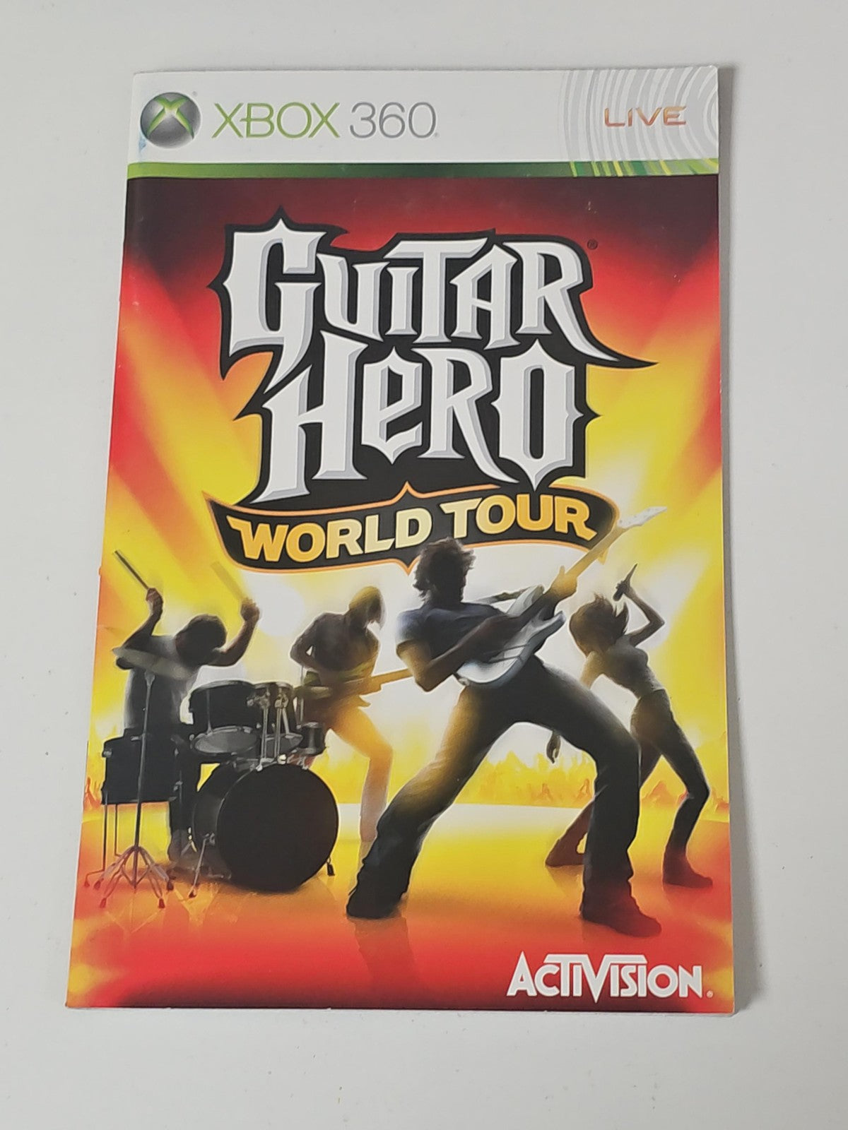 Notice officielle Guitar Hero World Tour Xbox seule manuel d'origine jeu vidéo