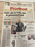Ancien journal Le Provençal Marseille 1997 football OM France-Brésil vintage