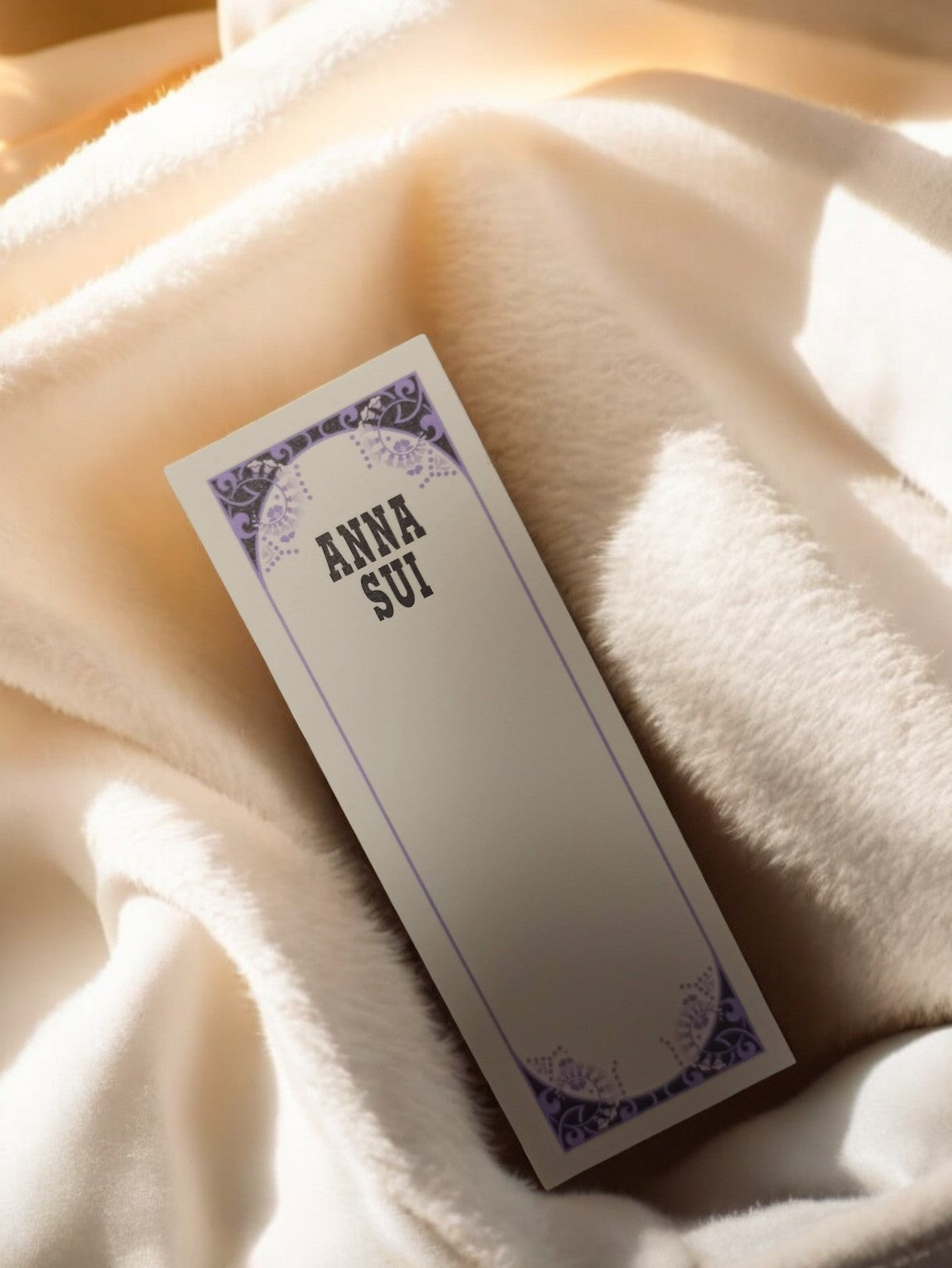 Carte publicitaire parfum ANNA SUI rétro déco violet ancien