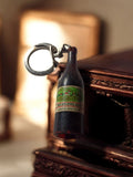 Porte-clés bouteille Beaujolais vintage pub, Abbaye des Clos, rare ancien