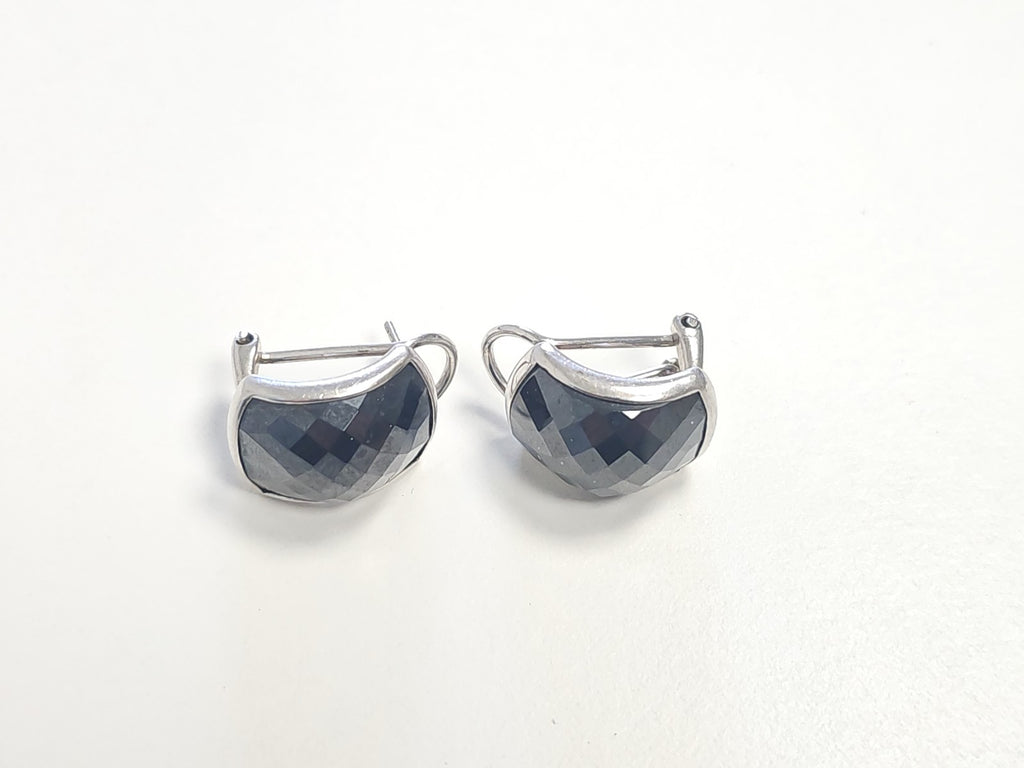 Paire de boucles d?oreilles anciennes en argent, vintage, 15.9g, bijou rétro col