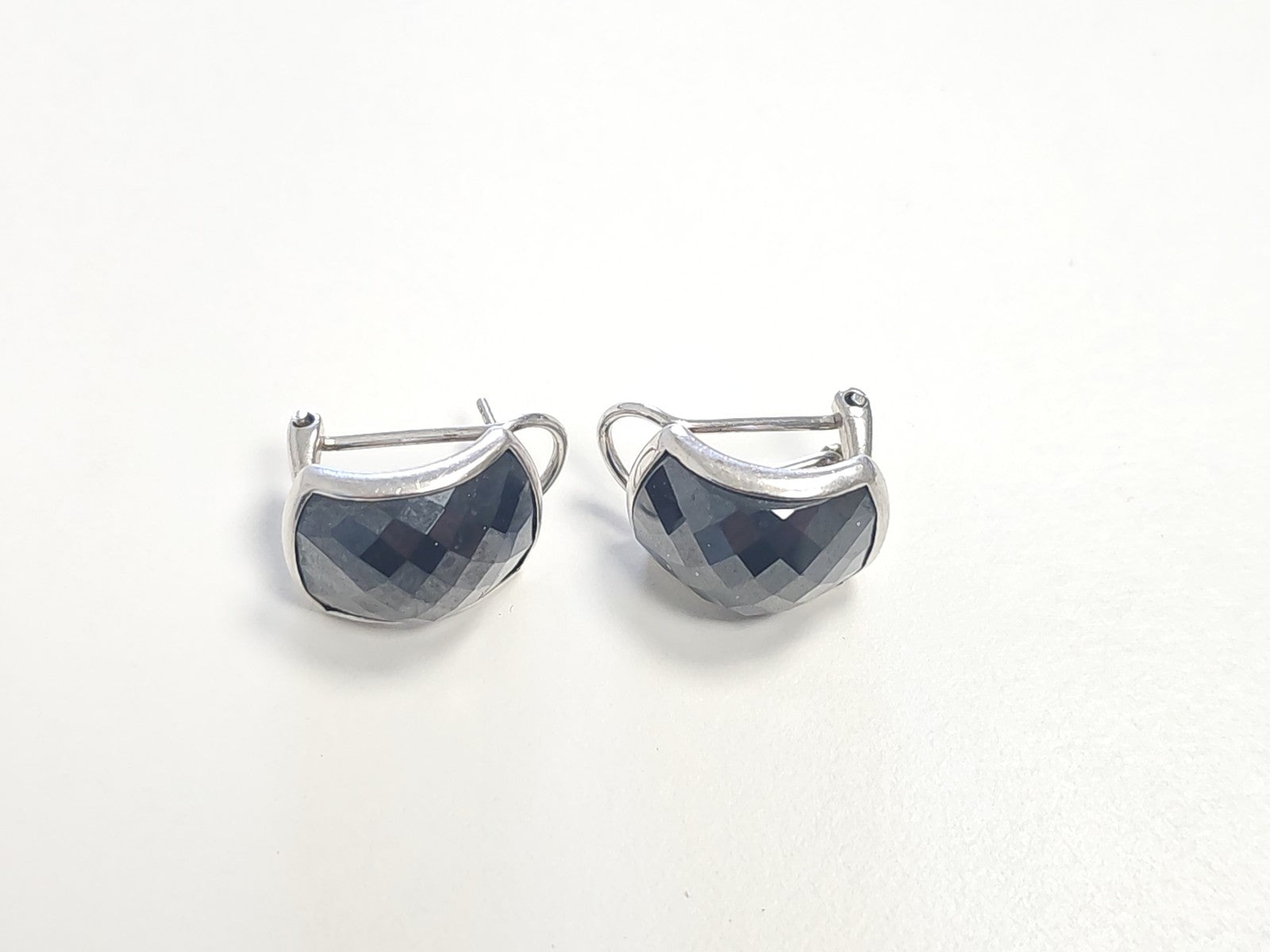 Paire de boucles d?oreilles anciennes en argent, vintage, 15.9g, bijou rétro col