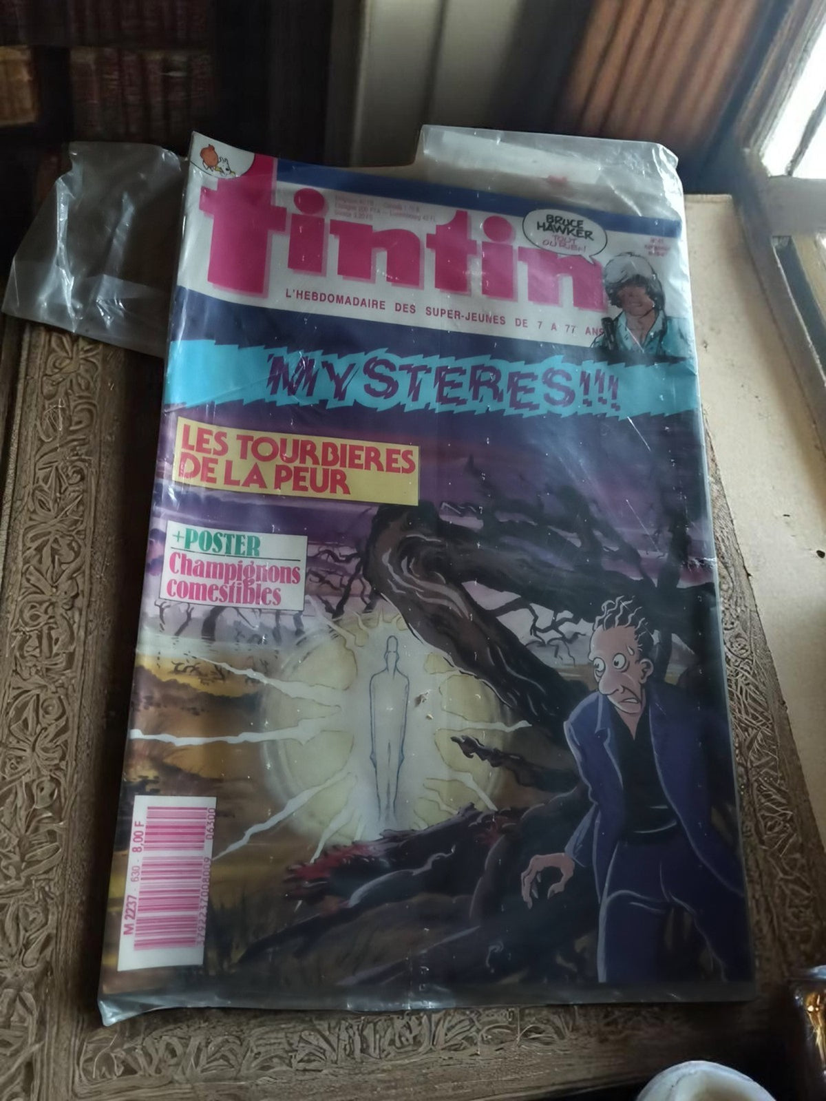 Vintage Tintin magazine, still sealed, Mysteries rare collector's edition