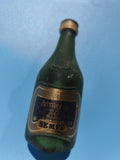 Mignonnette vintage Armagnac Sempé XO mi-pleine, bouteille verte ancienne
