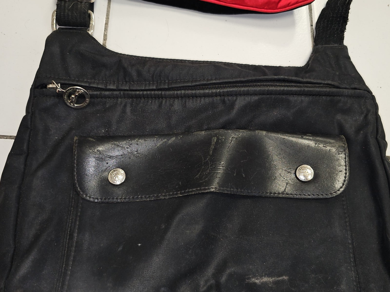 Lot 2 sacs bandoulière vintage dont ancien Longchamp, sac rétro collection