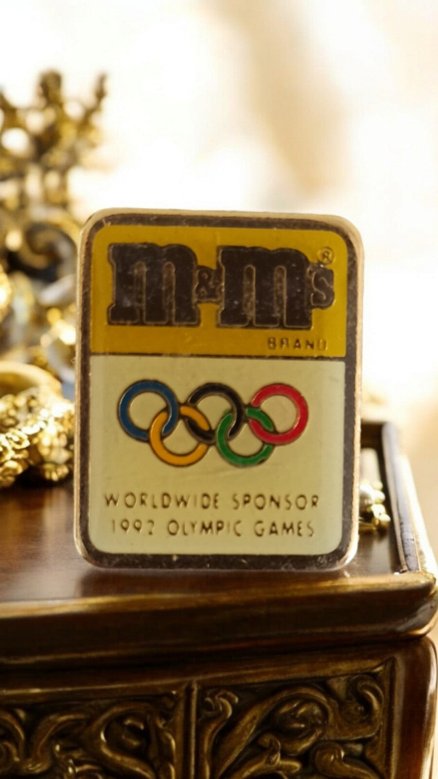Pin's M&M's Jeux Olympiques 1992 vintage sponsor officiel rare