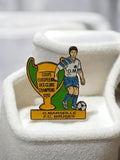 Pin's vintage OM Bruges 92/93 Coupe Europe ancien foot Olympique Marseille