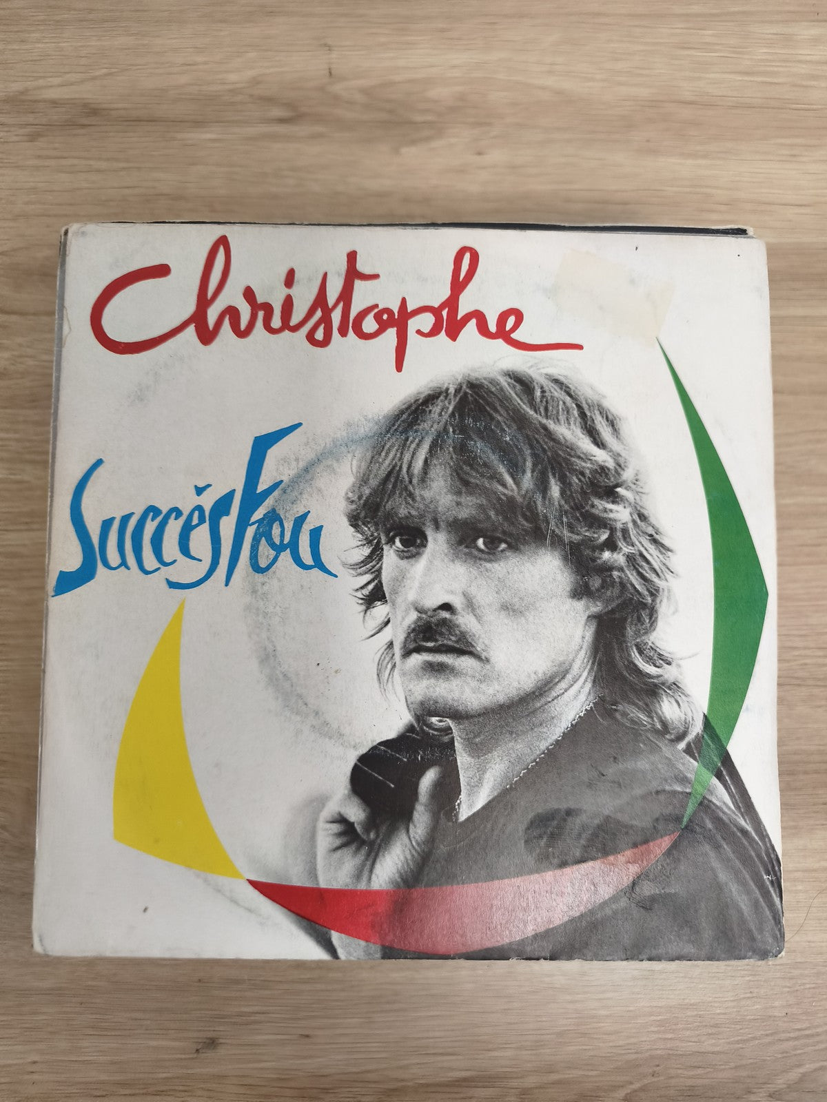 Vinyle 45T Christophe Succès Fou pochette originale multicolore