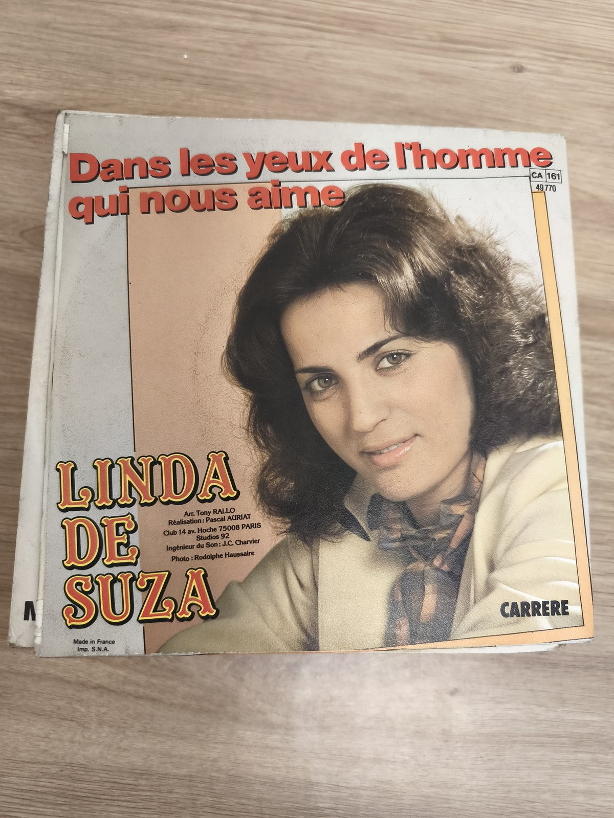Vinyle 45 tours Linda de Suza ? Dans les yeux de l?homme qui nous aime, pochette
