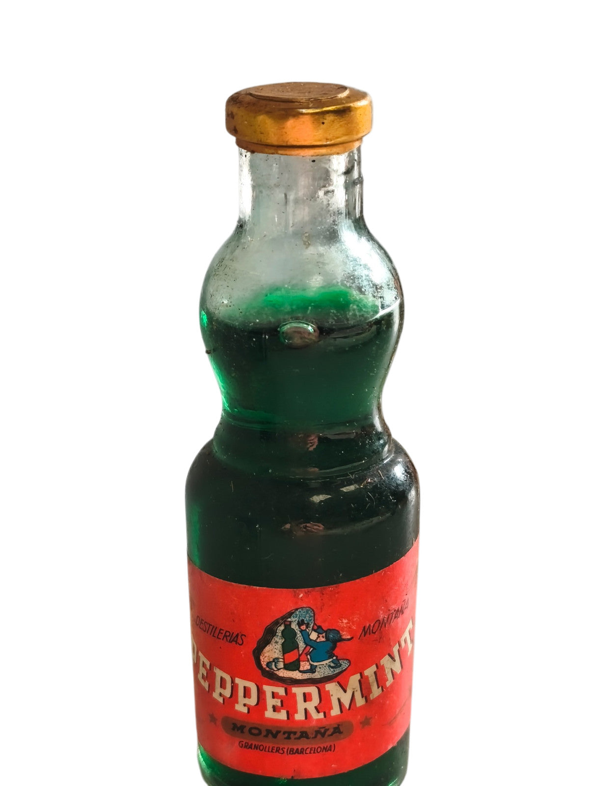 Mignonnette ancienne d?alcool vintage ? flacon rétro collection déco bar
