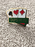 Pin's vintage Tapis Vert jeu de cartes casino poker émaillé (Ref 5)