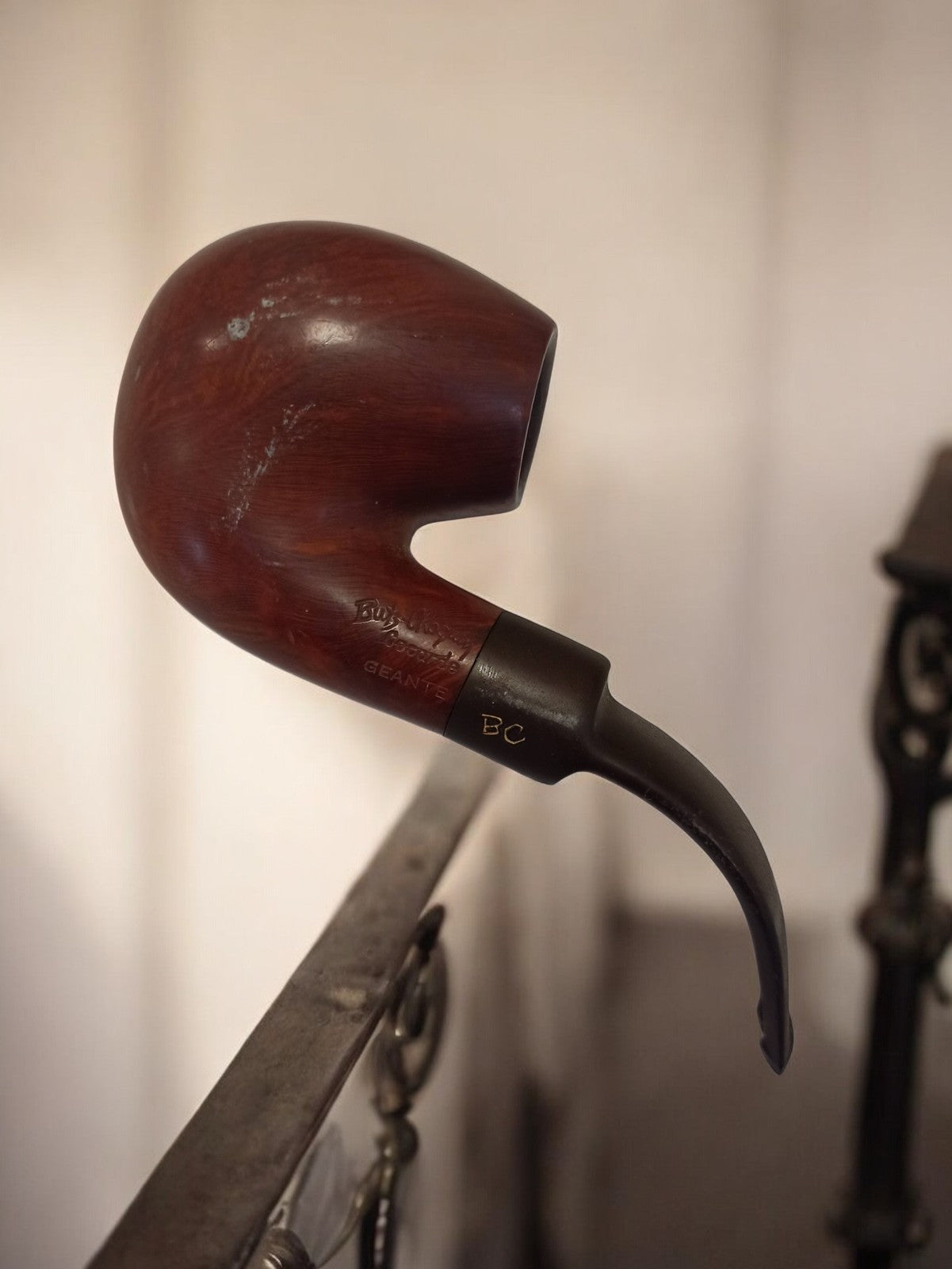 Pipe ancienne Butz-Choquin BC brune, fumeur vintage rétro, signée