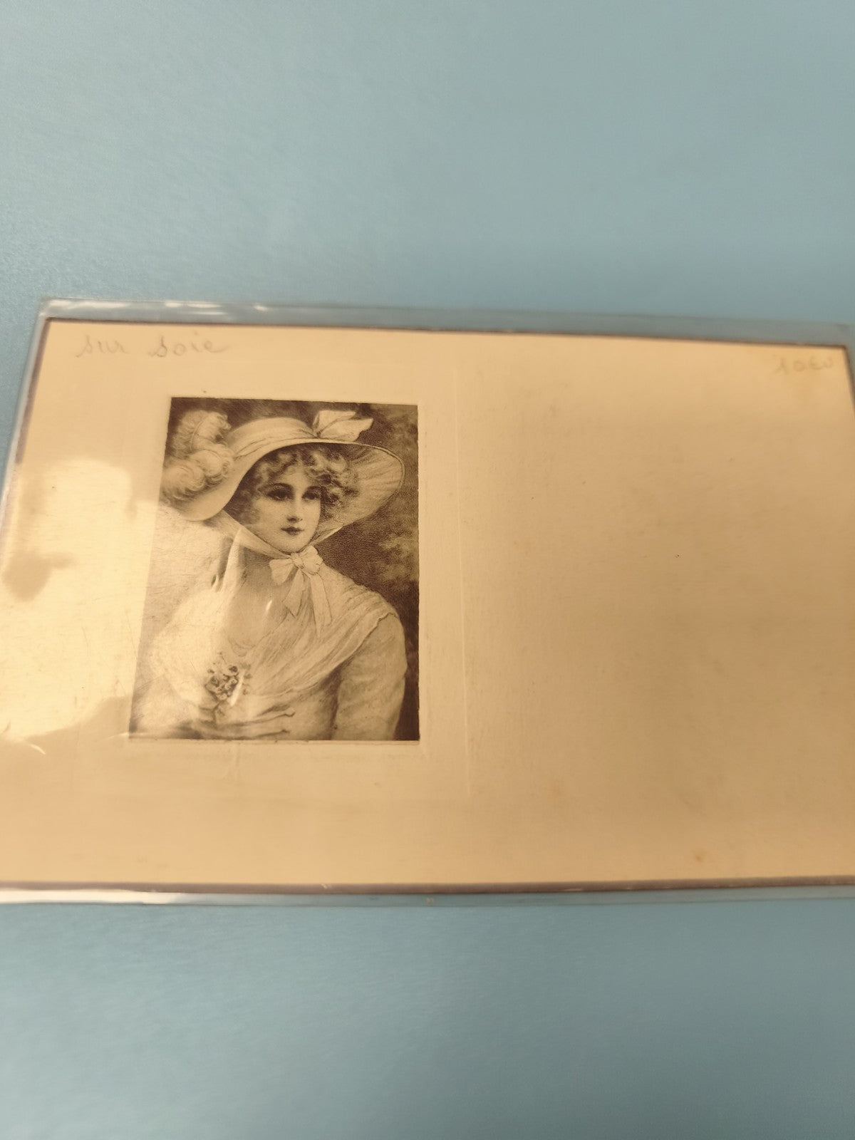 Carte postale ancienne CPA portrait femme chapeau style rétro collection