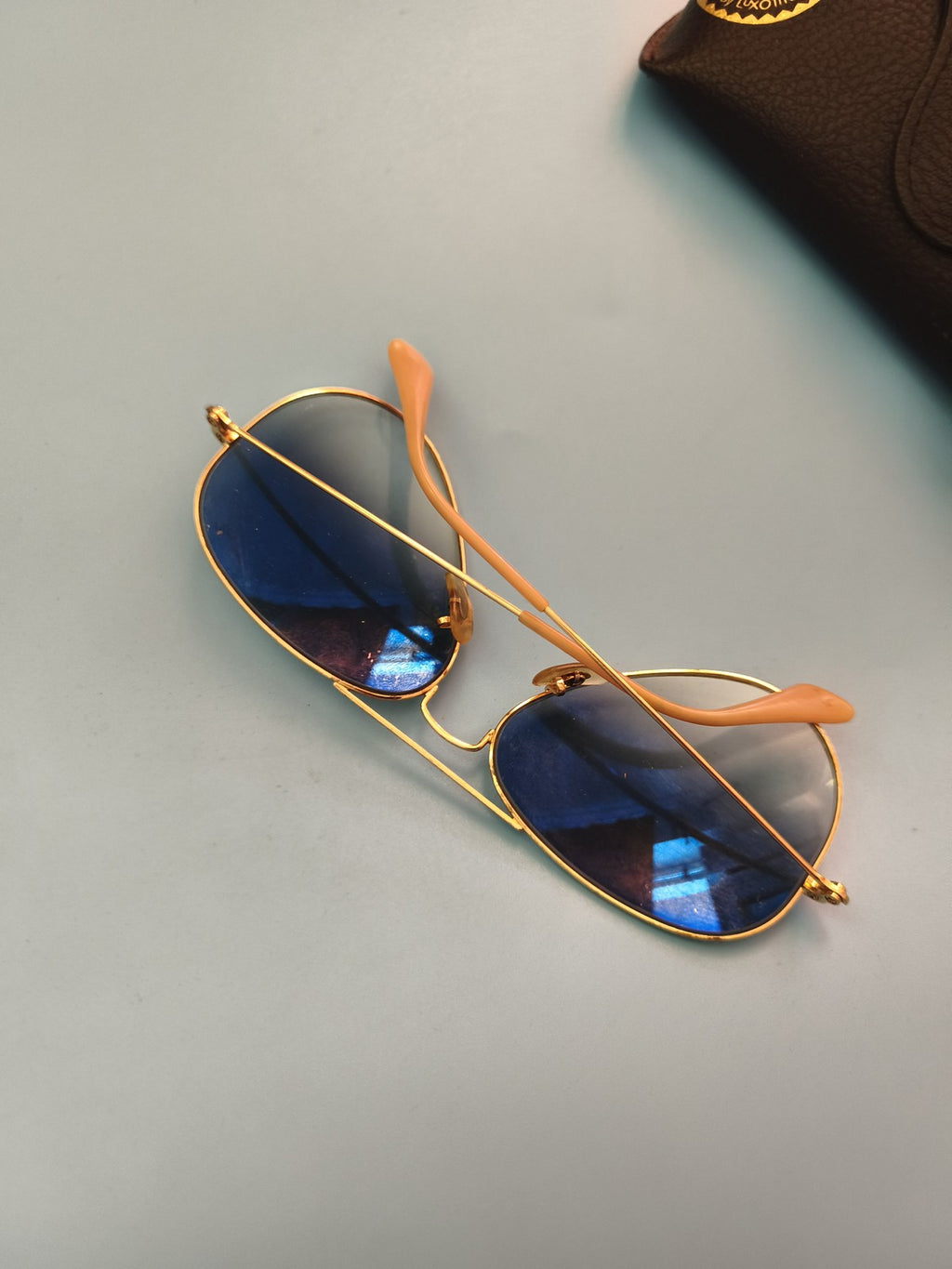 Lunettes de soleil Ray-Ban aviateur BM87 avec étui d?origine, monture homme/femm