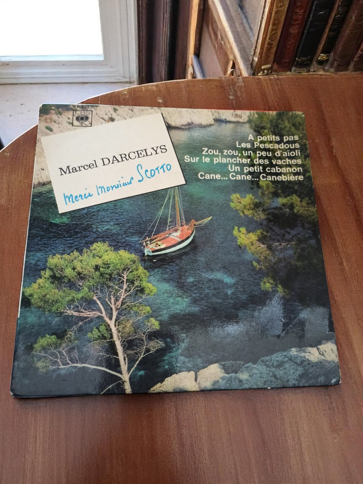 Vinyle 45 tours vintage Marcel Darcelys pochette photo Méditerranée