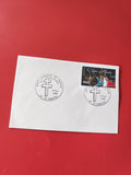 Carte postale philatélie Charles de Gaulle timbre 1,40 FR Expo 1985 enveloppe