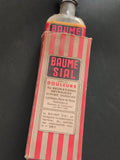 Ancienne boîte BAUME SIAL pharmacie vintage rayée rouge médicinal