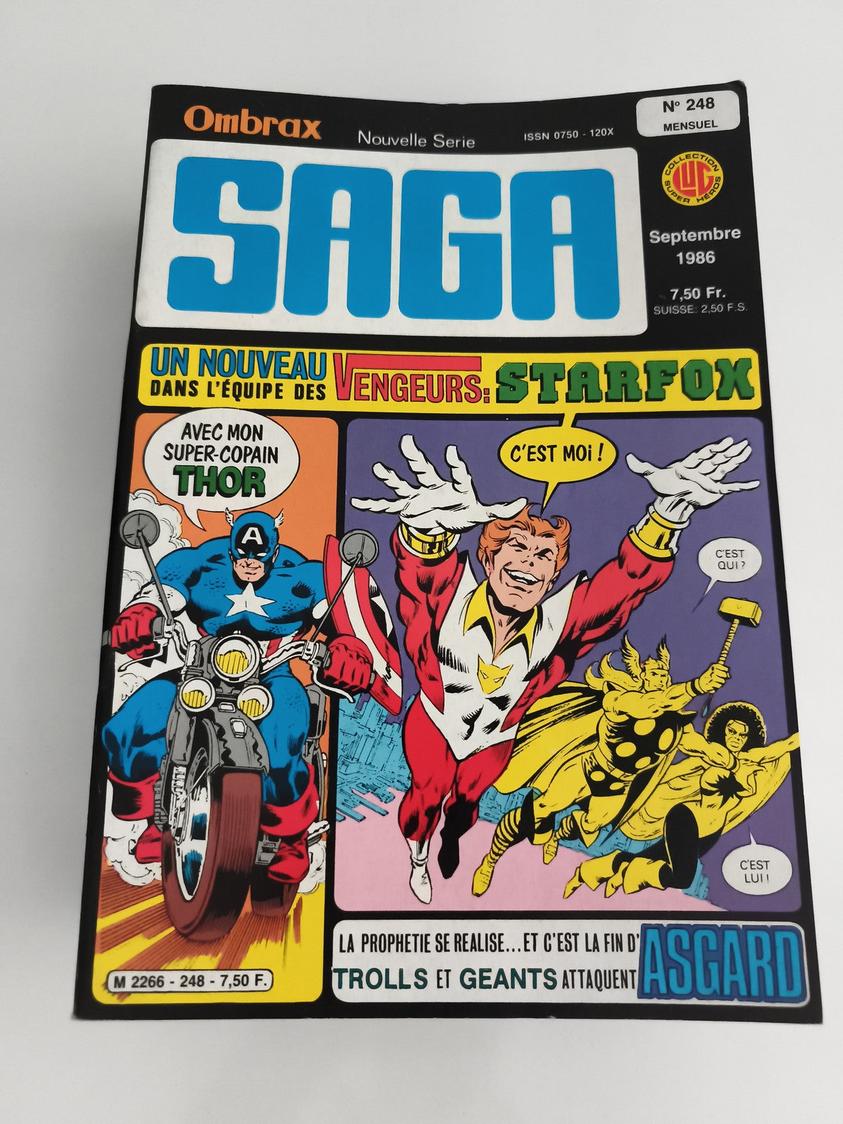 Comic Ombrax Saga n°248 septembre 1986 Starfox Vengeurs Marvel ancien