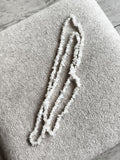 Collier pierres naturelles blanches éclats, bijou fantaisie femme, pierre semi-p