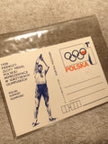 Carte postale philatélique Pologne JO 1928 Polska Olympique 1zł athlétisme