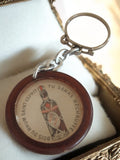 Porte-clés publicitaire vintage Rhum Saint-Esprit France rond ancien alcool