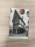 Ancienne carte postale Bourges Maison Trois Flûtes épicerie CPA noir et blanc