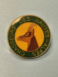 Vintage pin's Chasseurs des Hautes-Alpes émaillé rond chamois collection